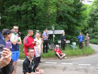 Villagers await cyclists